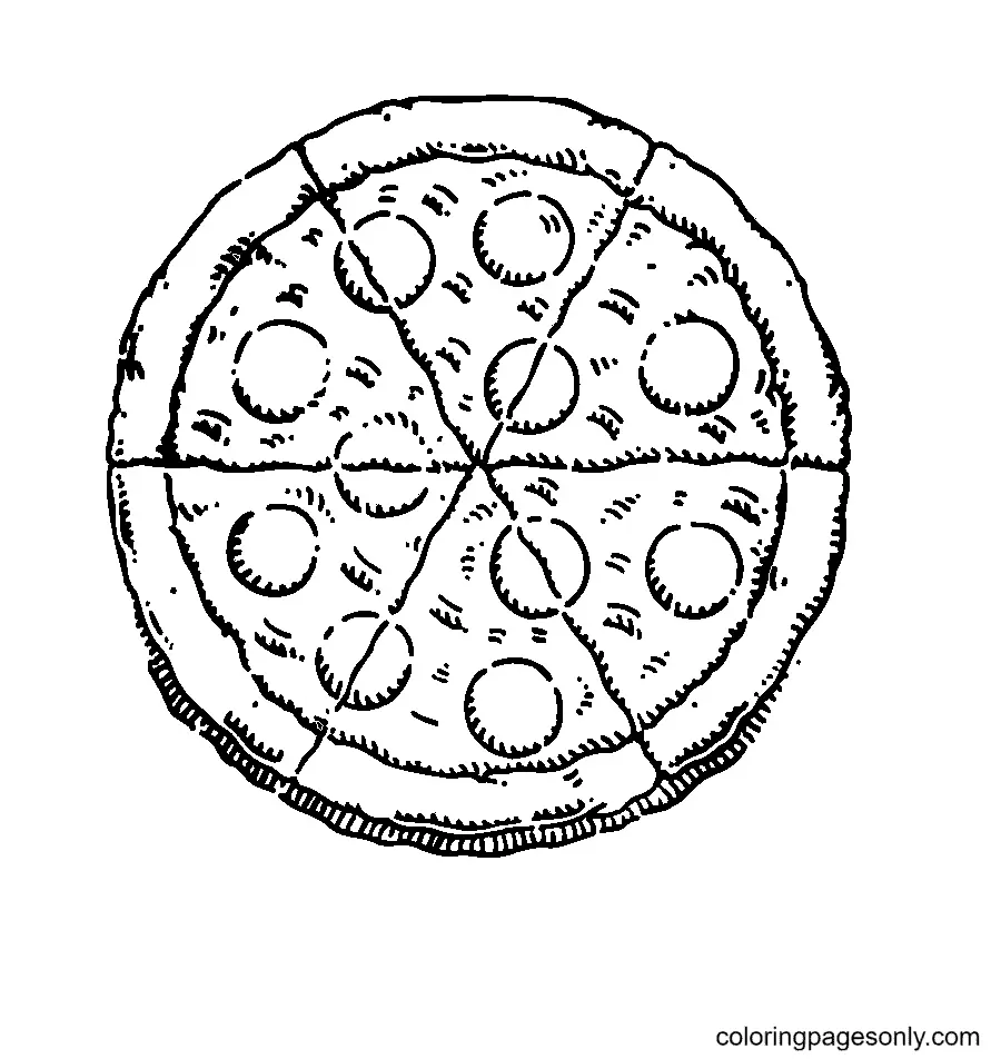 Desenhos de Pizza Para Colorir 23