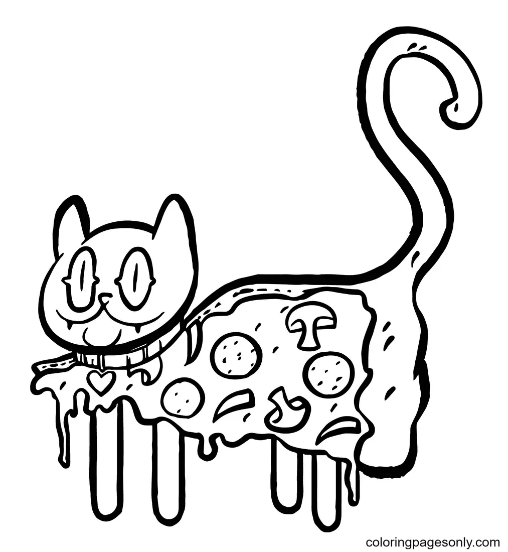 Pizza Para Colorear
