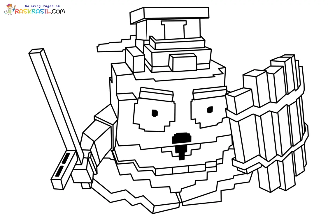 Plants Vs Brainrots Coloring Pages 12