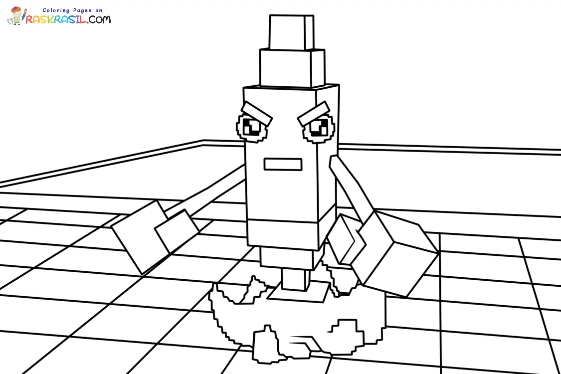Plants Vs Brainrots Coloring Pages 14
