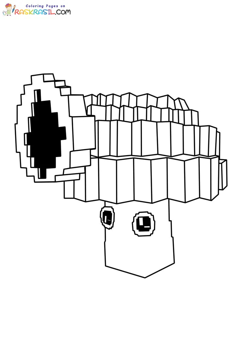 Plants Vs Brainrots Coloring Pages 28
