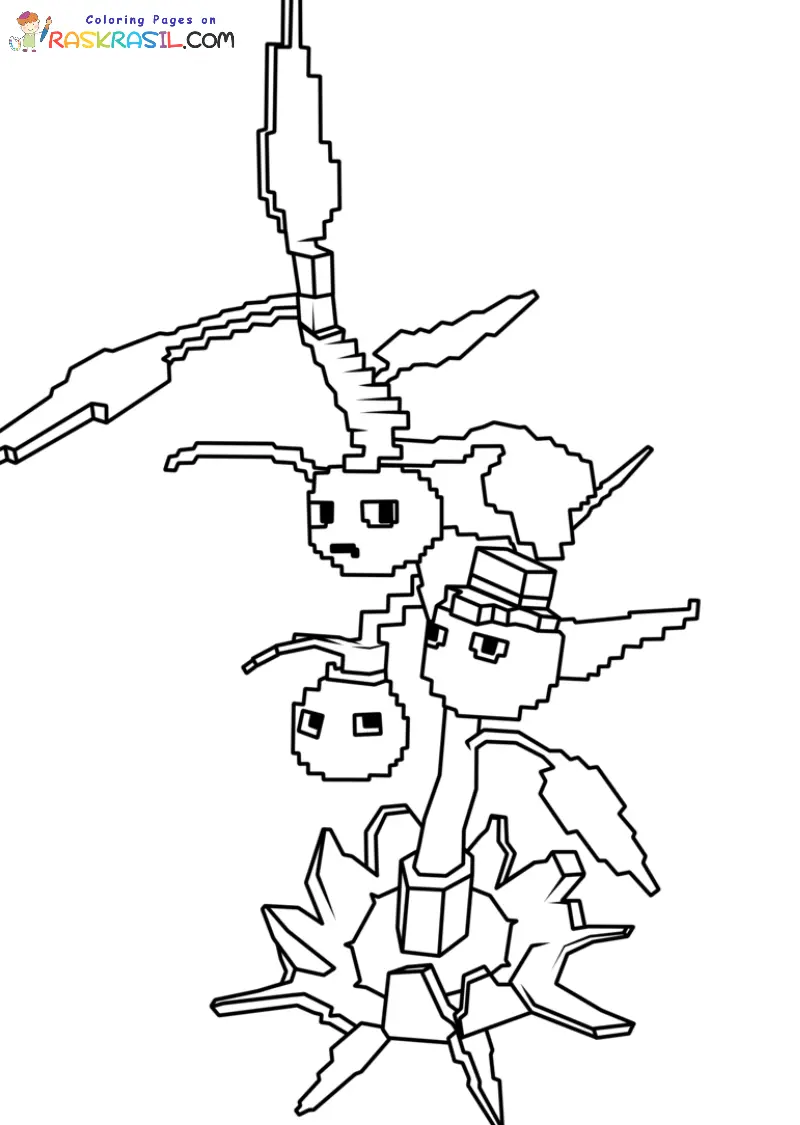 Plants Vs Brainrots Coloring Pages 7