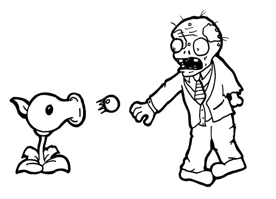 Pflanzen gegen Zombies Ausmalbilder 39