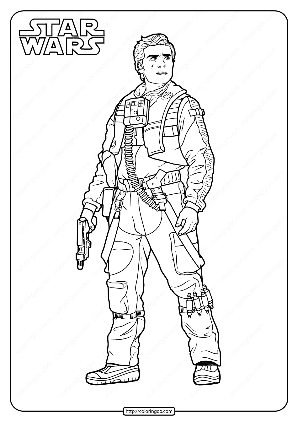 Poe Dameron Ausmalbilder 1