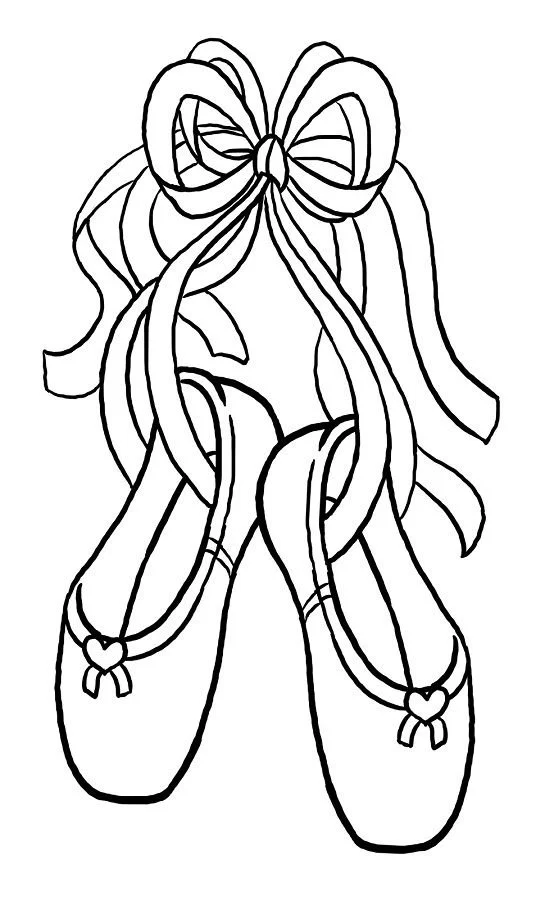 Pointe Shoes Coloring Pages 12