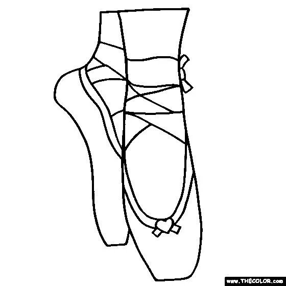 Pointe Shoes Coloring Pages 15