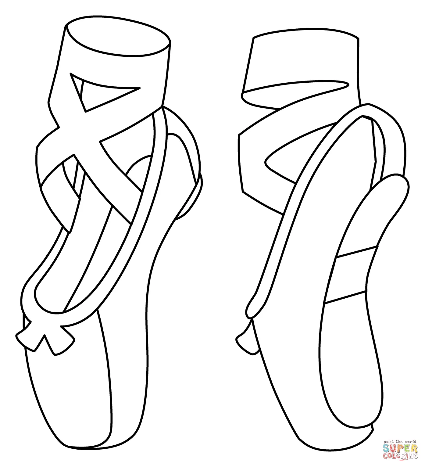 Pointe Shoes Coloring Pages 24