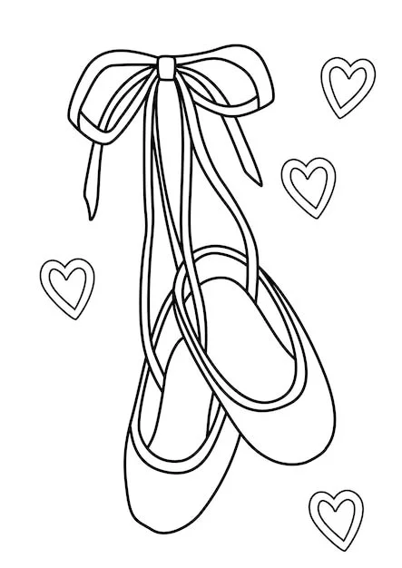 Pointe Shoes Ausmalbilder