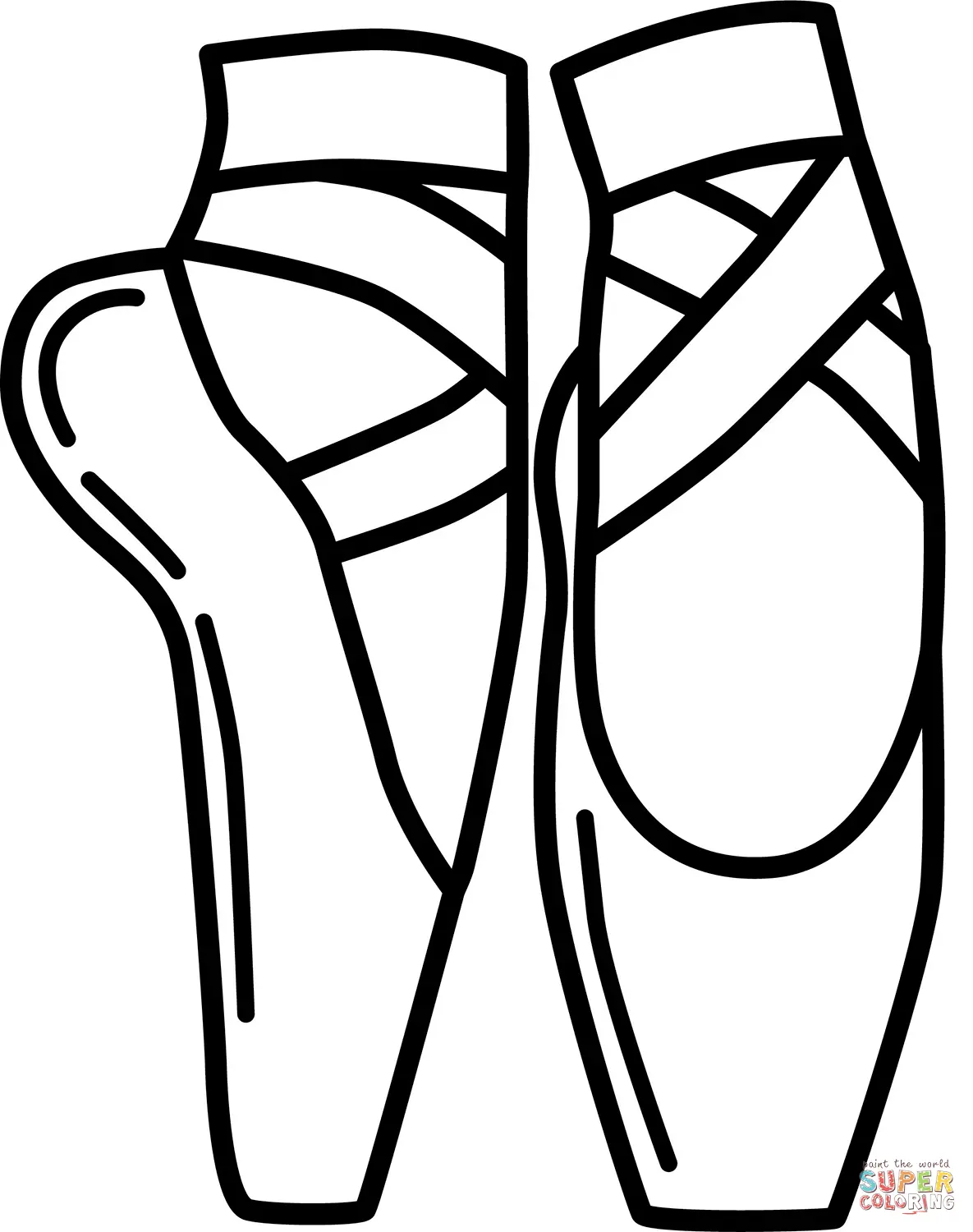 Pointe Shoes Coloring Pages 7