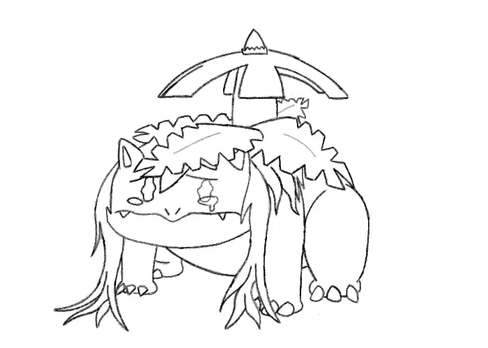 Pok emon Venusaur Para Colorir