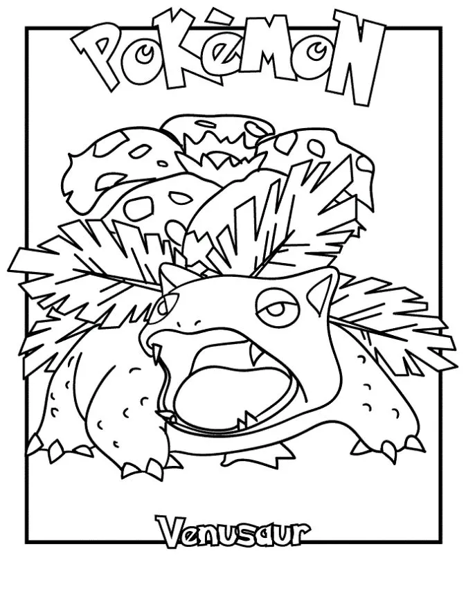 Pok emon Venusaur Coloring Pages 4