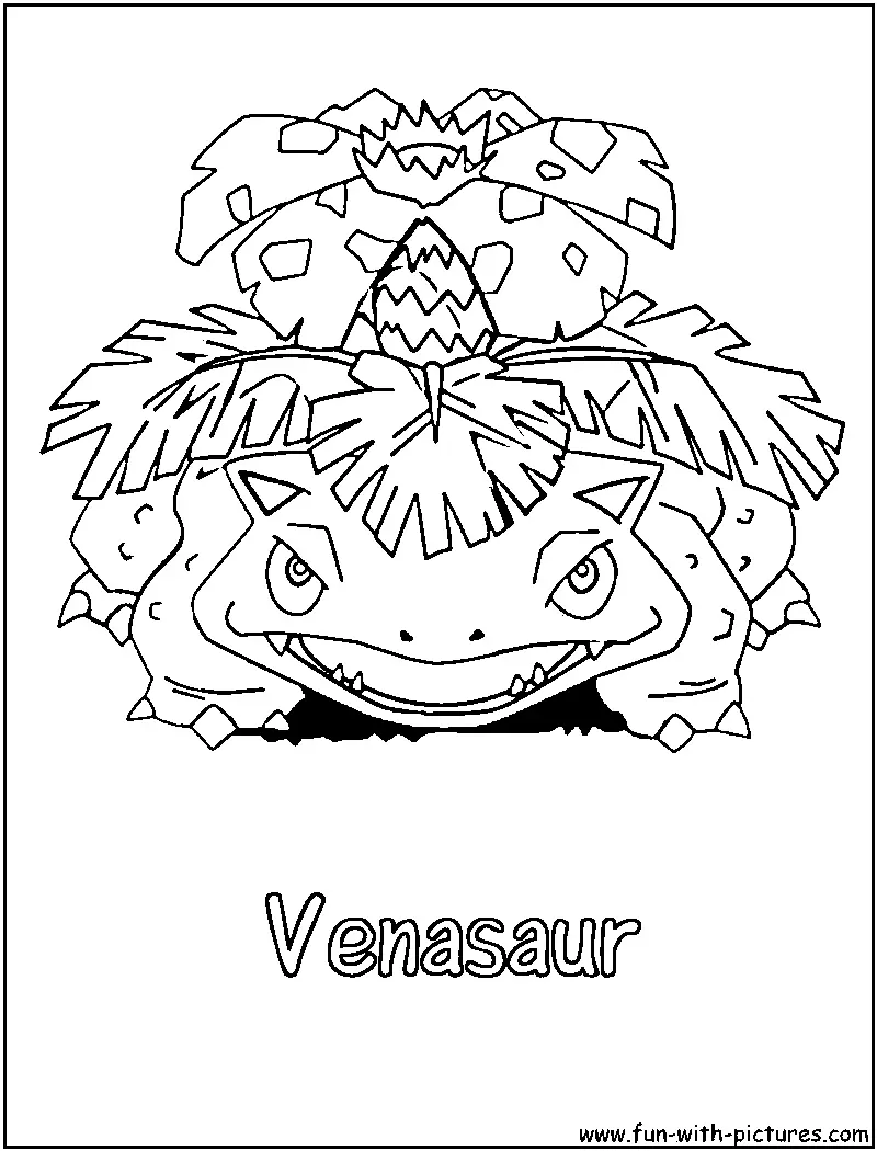 Pok emon Venusaur Coloring Pages 6