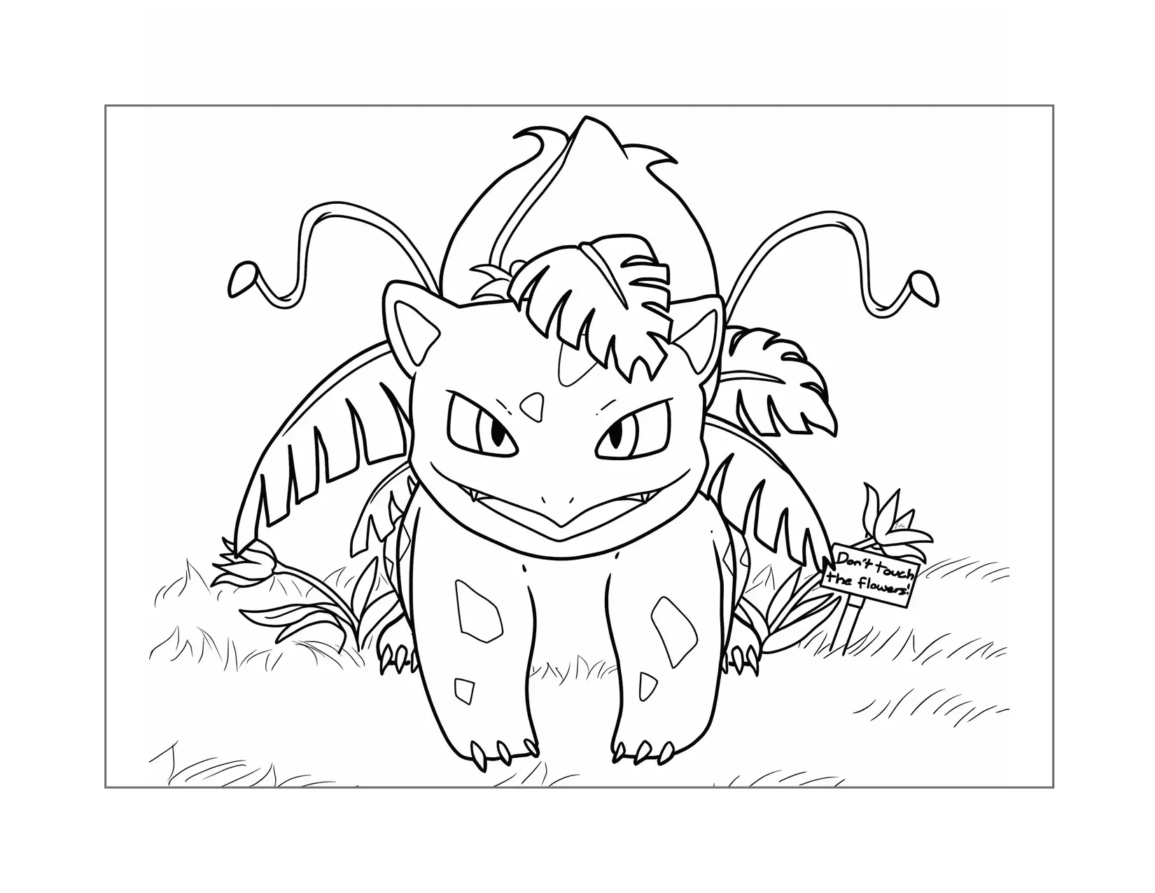 Pok emon Venusaur Coloring Pages 9