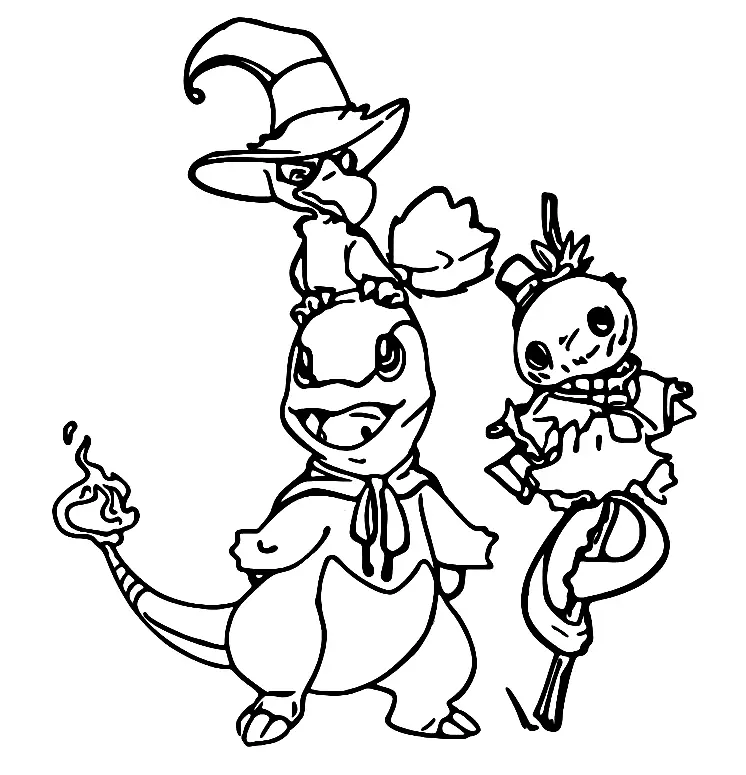 Desenhos de Pokemon Halloween Para Colorir 42