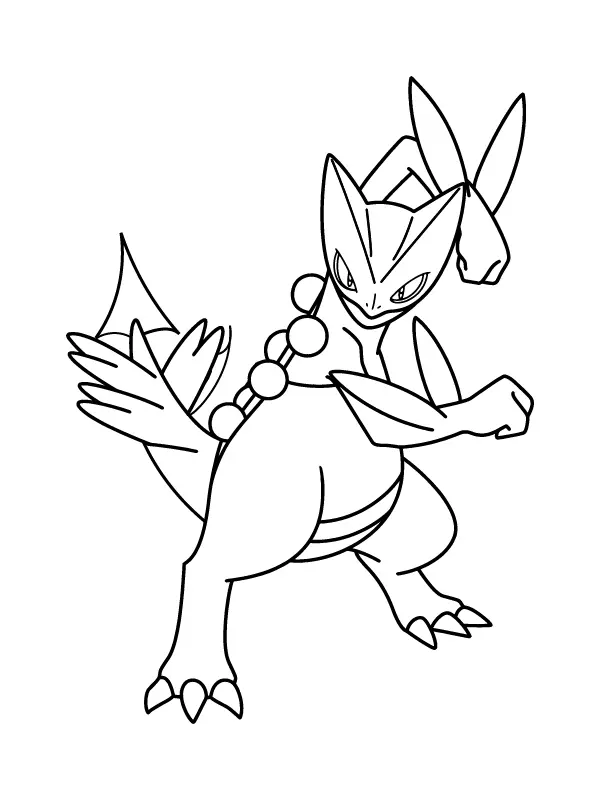 Pokemon Mega Evolution Coloring Pages 19