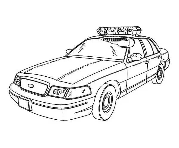 Carros de policia Para Colorir 38