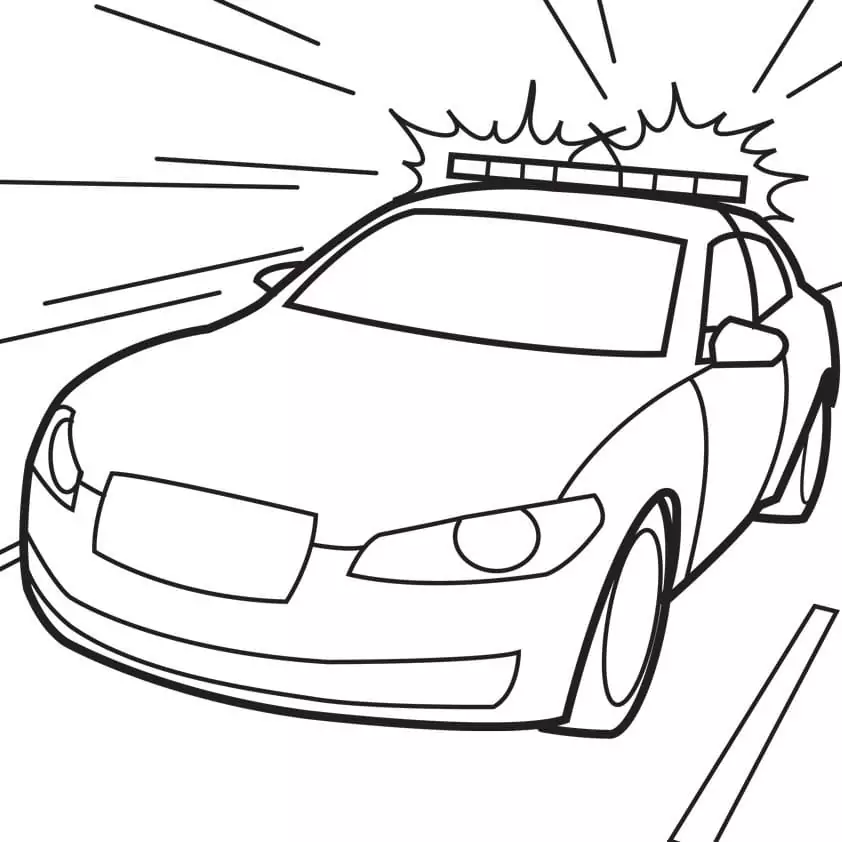 Carros de policia Para Colorir 41