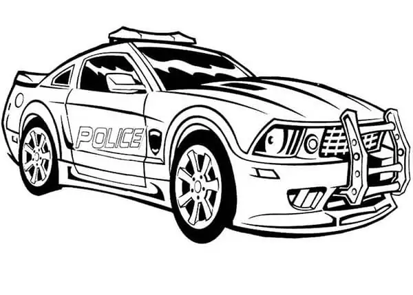 Carros de policia Para Colorir 42
