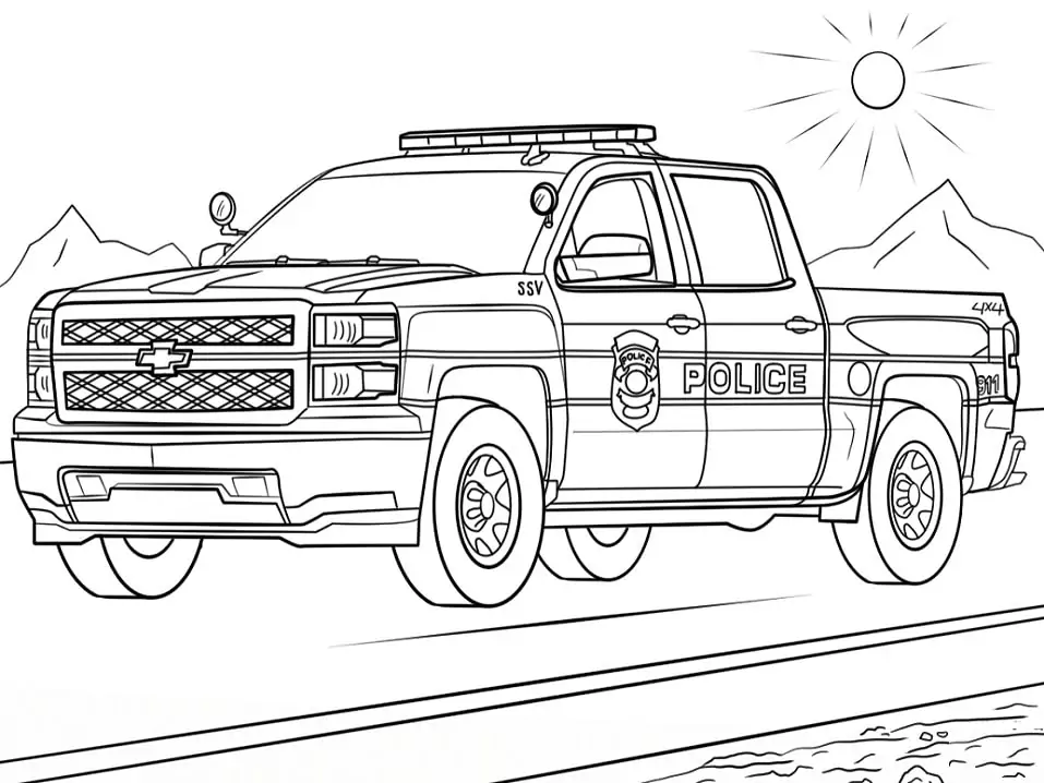 Police Coloring Pages 6