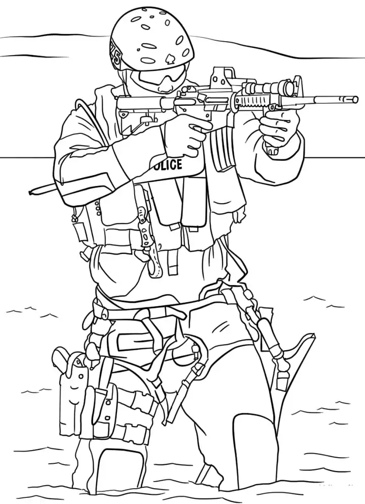 Police Coloring Pages 7