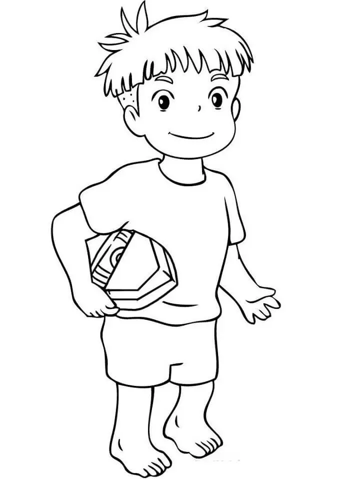 Ponyo Para Colorear