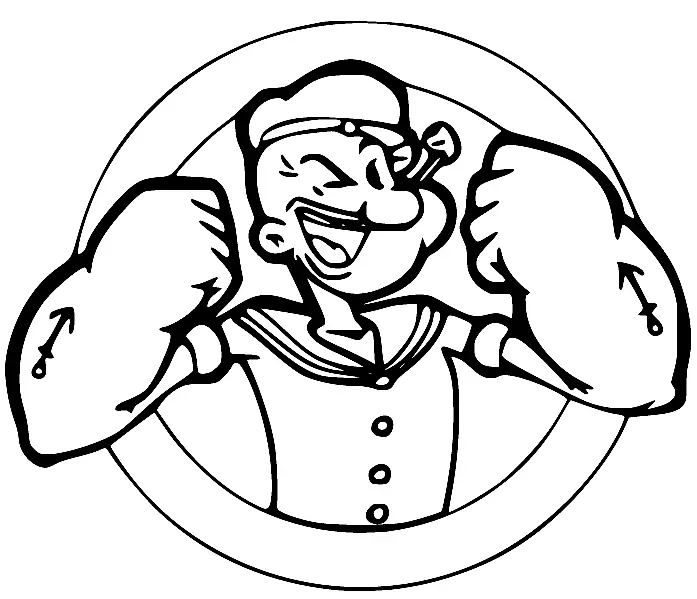 Popeye Para Colorear 1