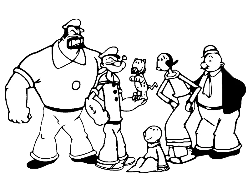 Popeye Para Colorear 10