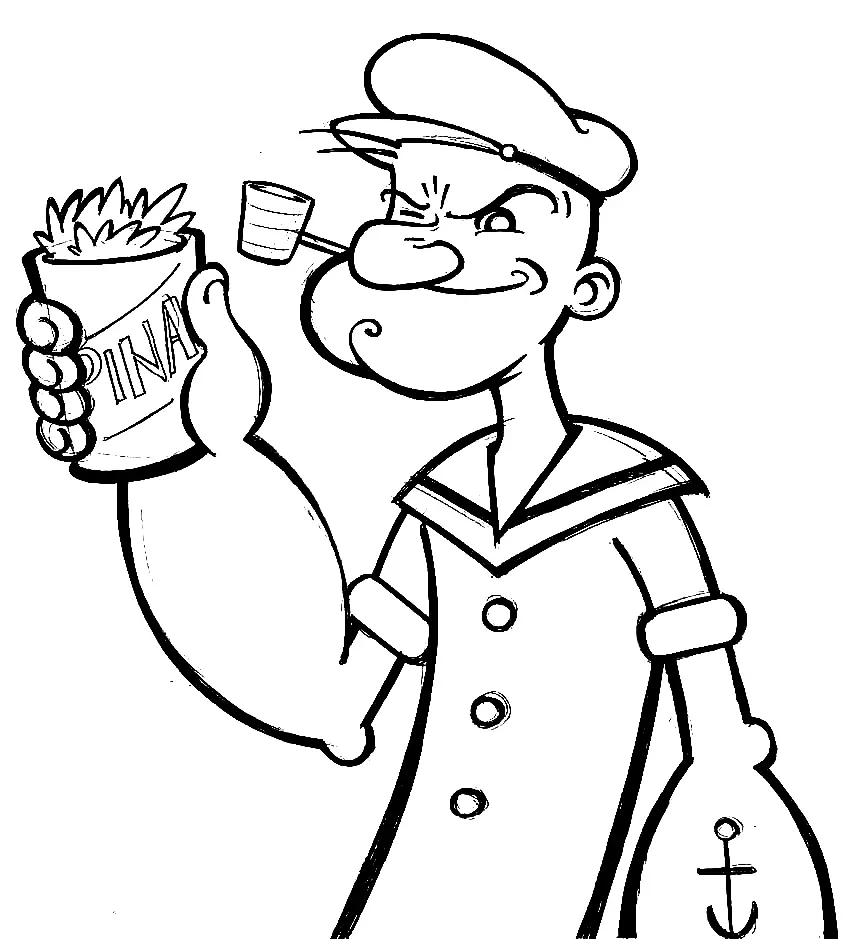 Popeye Para Colorear 14
