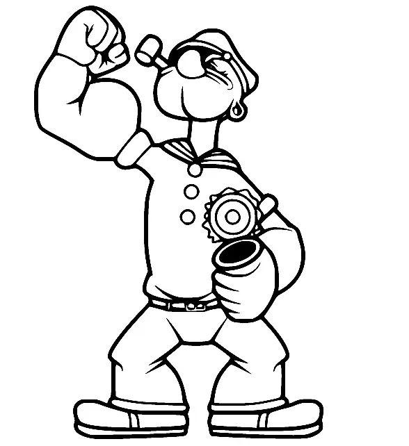 Popeye Para Colorear 2