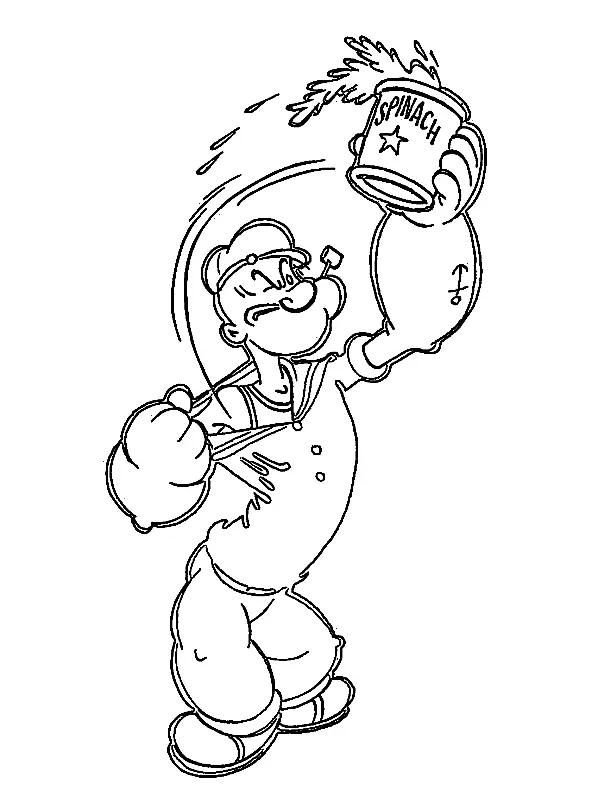Popeye Para Colorear 4