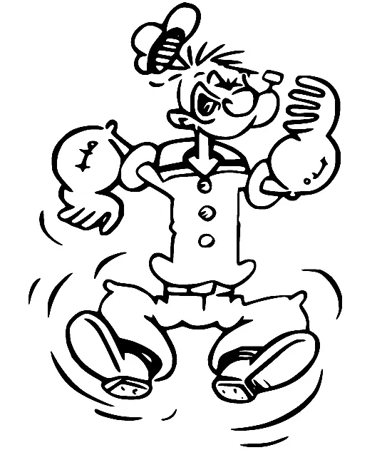 Popeye Para Colorear 46