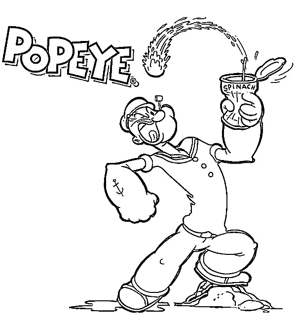 Popeye Para Colorear 5