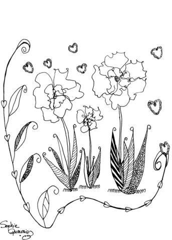 Poppies Coloring Pages 22