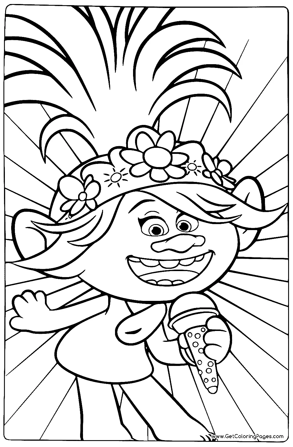 Poppy Coloring Pages 10