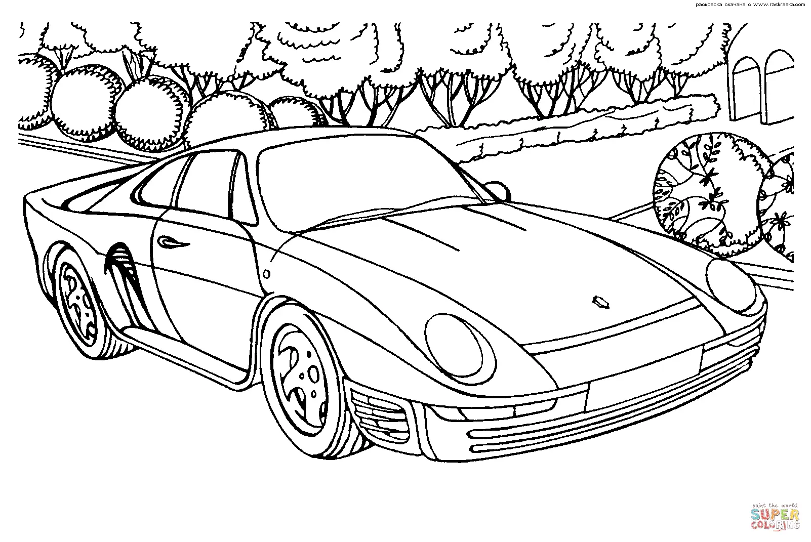 Porsche Coloring Pages 21