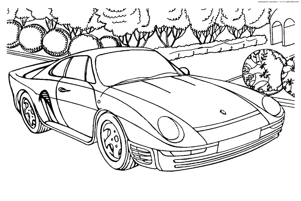 Porsche Coloring Pages 6