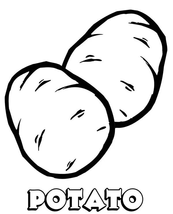 Potato Coloring Pages 2