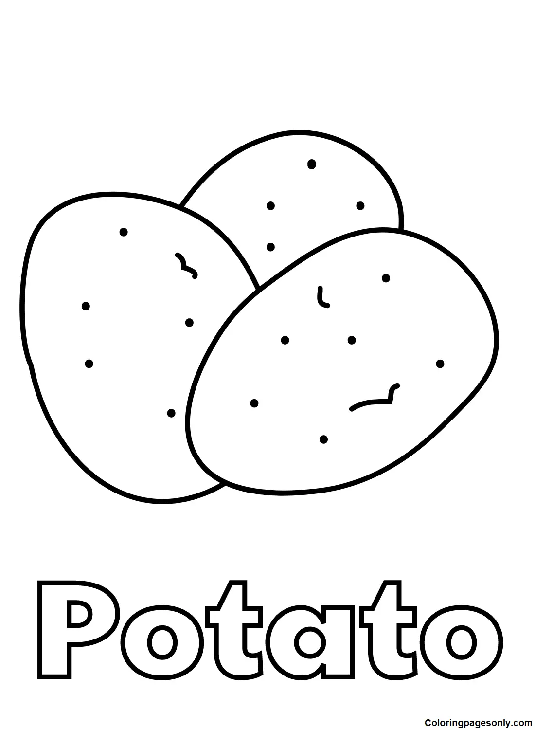 Potato Coloring Pages 7