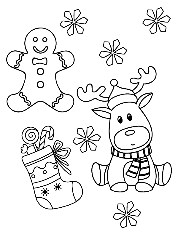 Preschool Christmas Coloring Pages 2