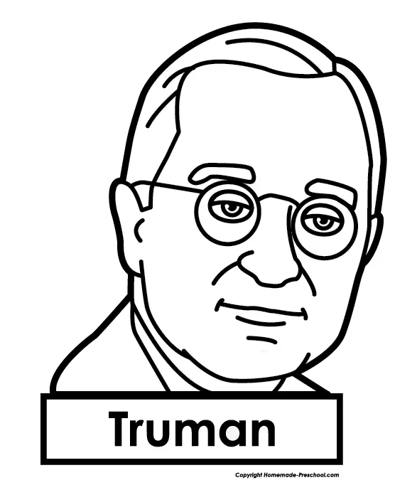 Desenhos de Presidente Harry S Truman Para Colorir 1