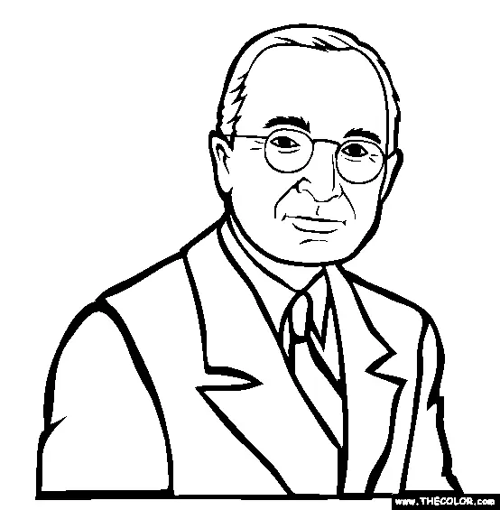 Desenhos de Presidente Harry S Truman Para Colorir 4