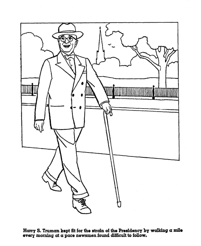 Desenhos de Presidente Harry S Truman Para Colorir 6