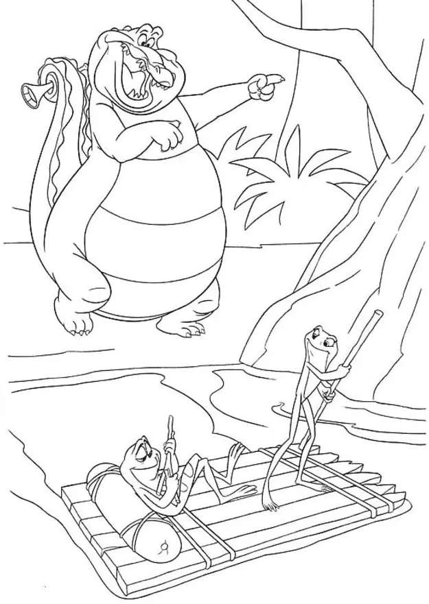 Desenhos de Princesa E O Sapo Para Colorir 12