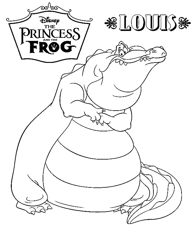 Desenhos de Princesa E O Sapo Para Colorir 20