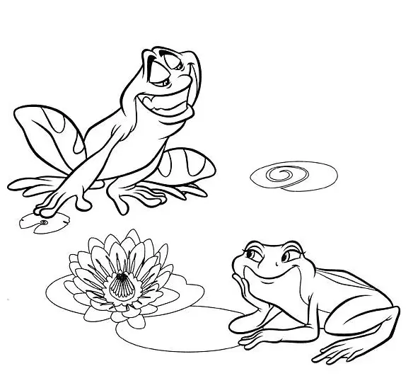 Desenhos de Princesa E O Sapo Para Colorir 5