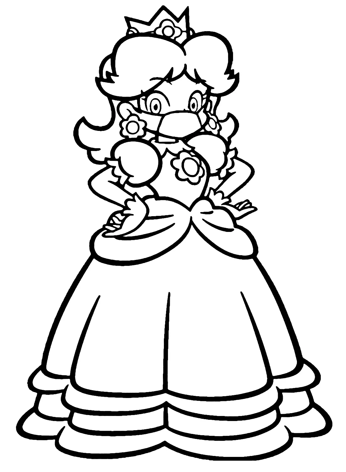 Desenhos de Princesa Daisy Para Colorir 10