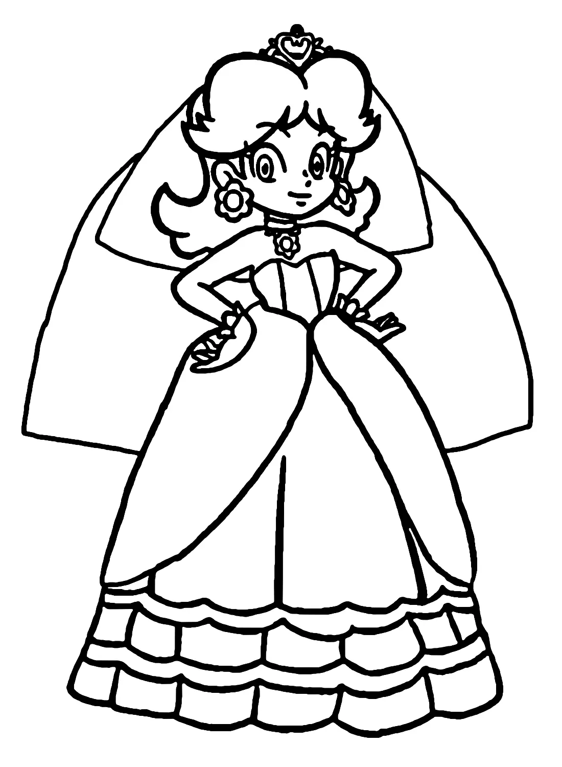 Desenhos de Princesa Daisy Para Colorir 11