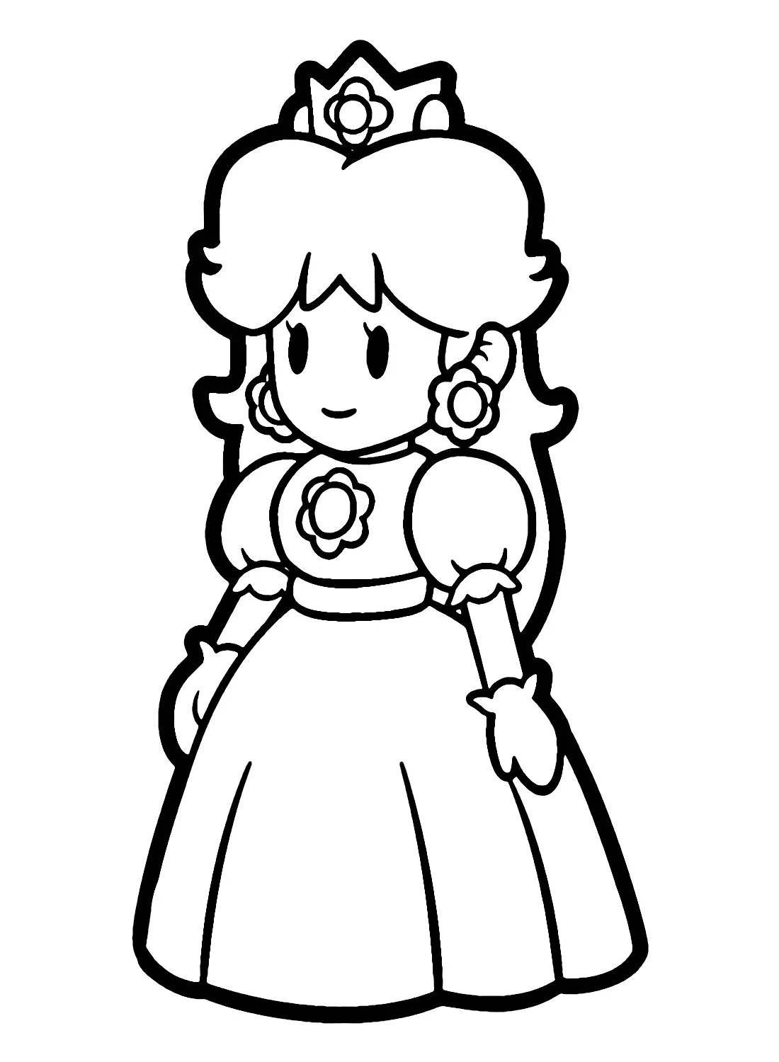 Desenhos de Princesa Daisy Para Colorir 13