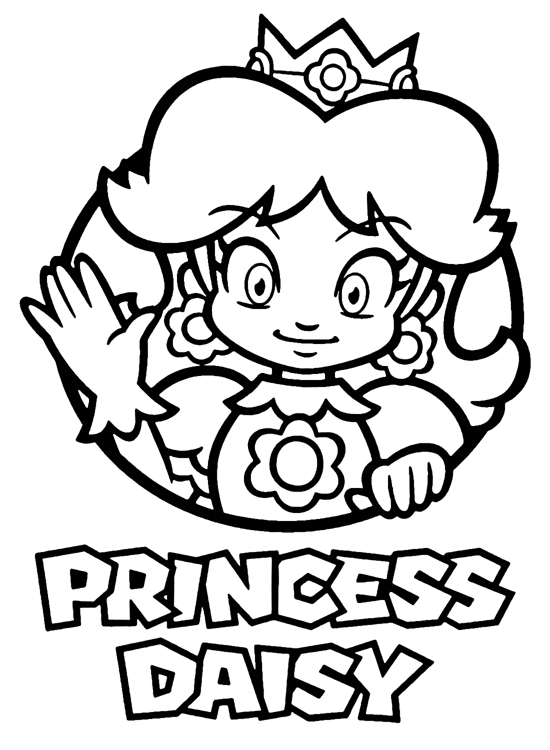 Desenhos de Princesa Daisy Para Colorir 14