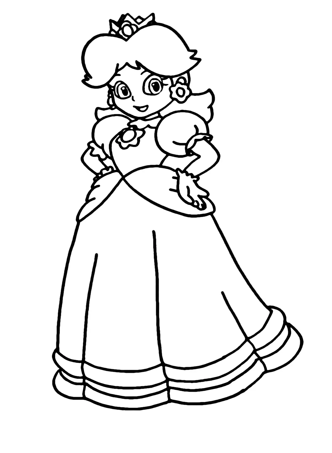 Desenhos de Princesa Daisy Para Colorir 16